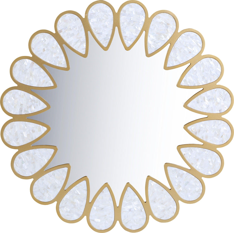 Meridian Furniture - Shell - Mirror - White - 5th Avenue Furniture