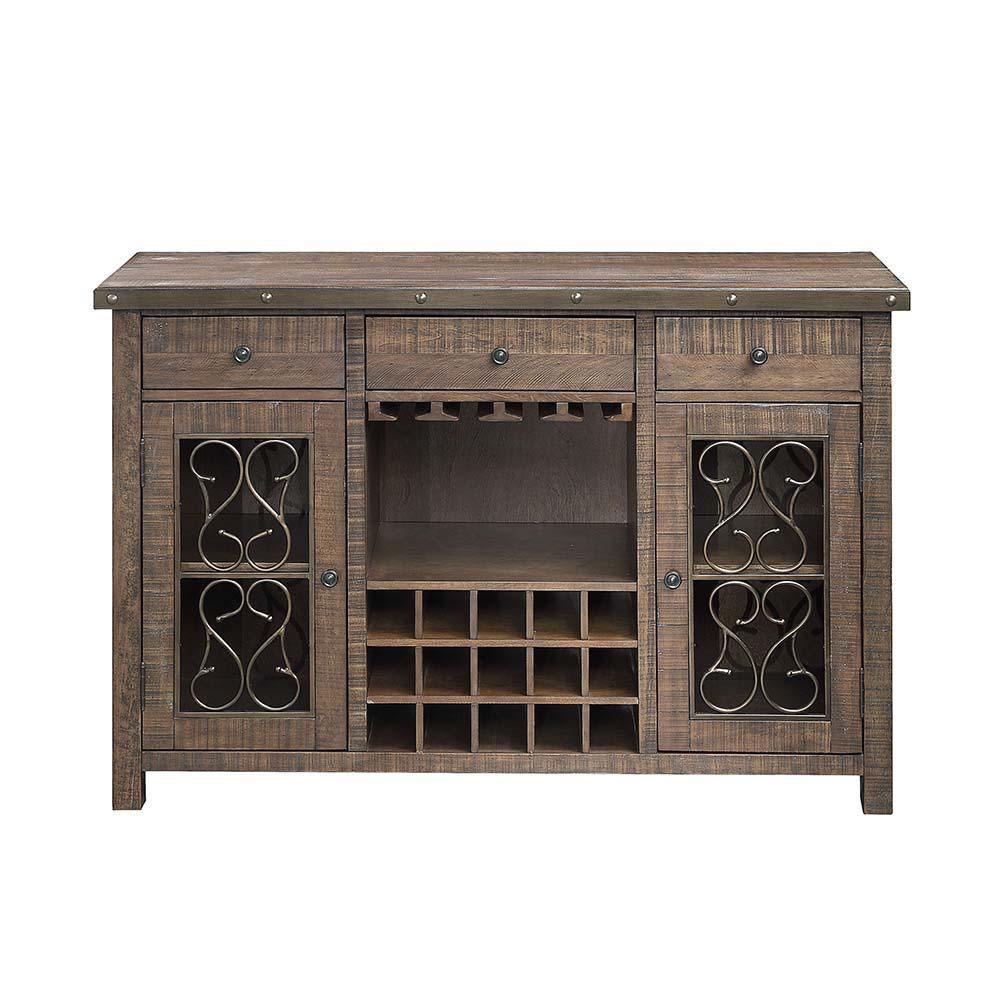 ACME - Raphaela - Server - Weathered Cherry Finish - 5th Avenue Furniture