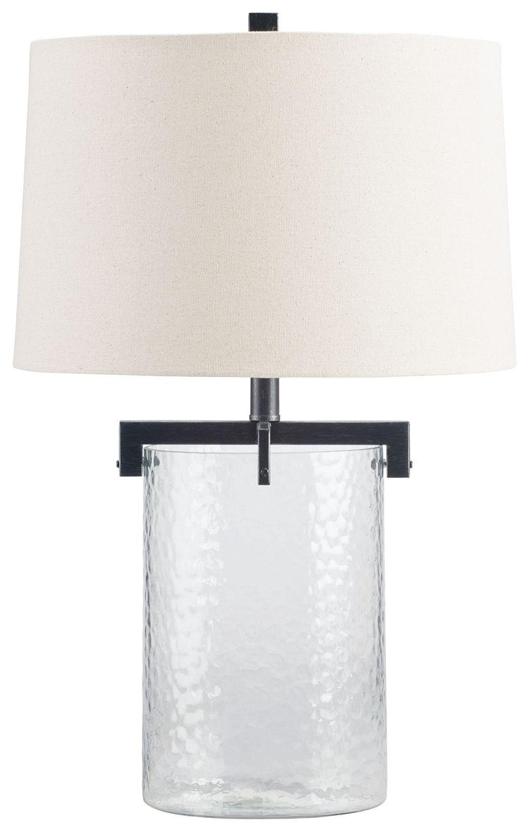 Ashley Furniture - Fentonley - Clear / Antique Black - Glass Table Lamp - 5th Avenue Furniture