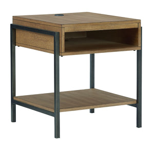 Signature Design by Ashley® - Fridley - Brown / Black - Rectangular End Table - 5th Avenue Furniture