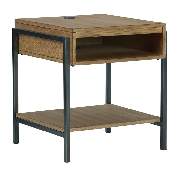 Signature Design by Ashley® - Fridley - Brown / Black - Rectangular End Table - 5th Avenue Furniture