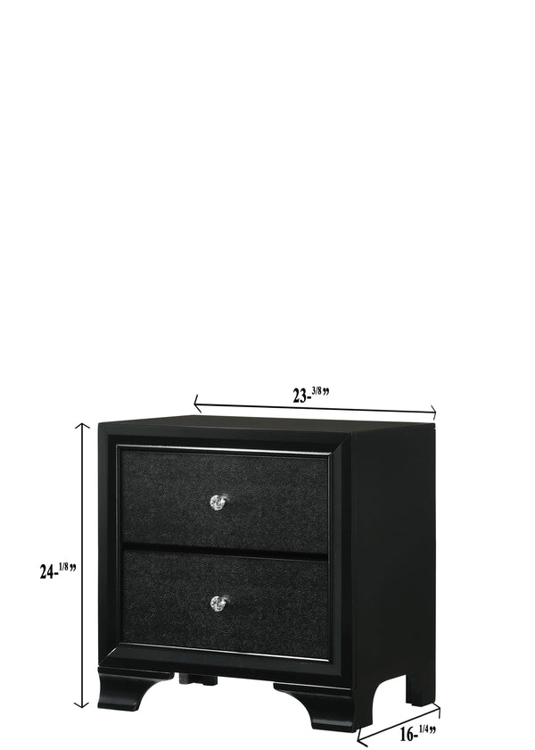 Crown Mark - Micah - Nightstand - Black - 5th Avenue Furniture