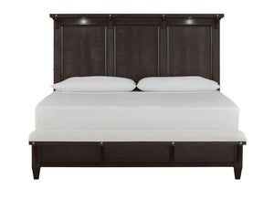 Magnussen Furniture - Sierra - Complete Lighted Panel Bed With Upholstered Footboard - 5th Avenue Furniture