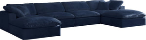 Meridian Furniture - Cozy - Modular Sectional 6 Piece Cloud - Navy - Fabric - 5th Avenue Furniture