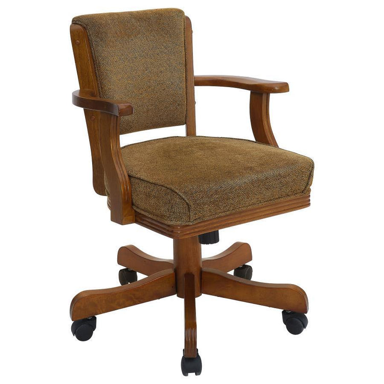 CoasterEssence - Mitchell - Upholstered Game Chair - Olive Brown And Amber - 5th Avenue Furniture