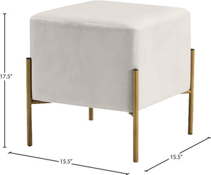 Meridian Furniture - Isla - Stool Ottoman - 5th Avenue Furniture