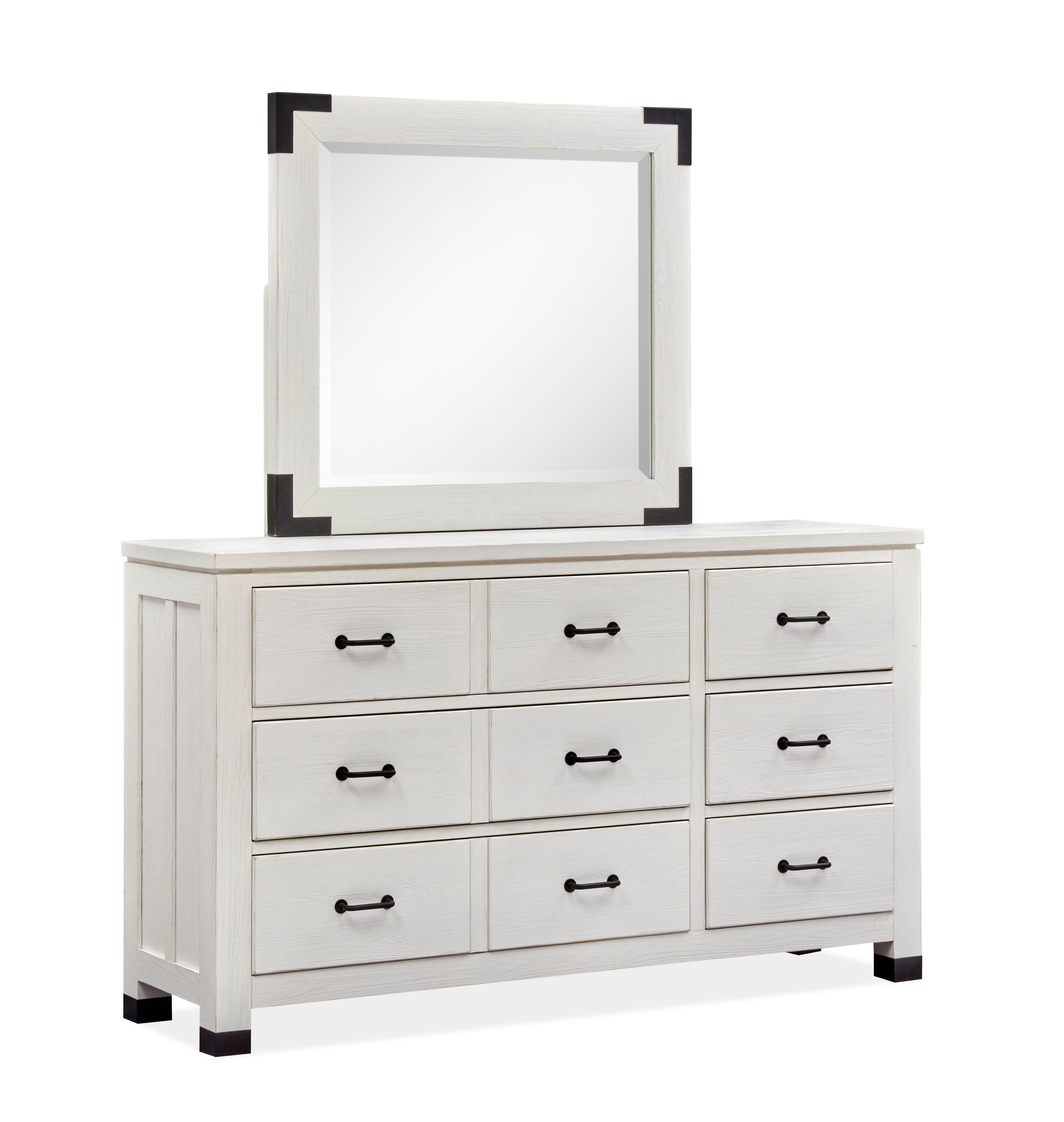 Magnussen Furniture - Harper Springs - Landscape Mirror - Silo White - 5th Avenue Furniture