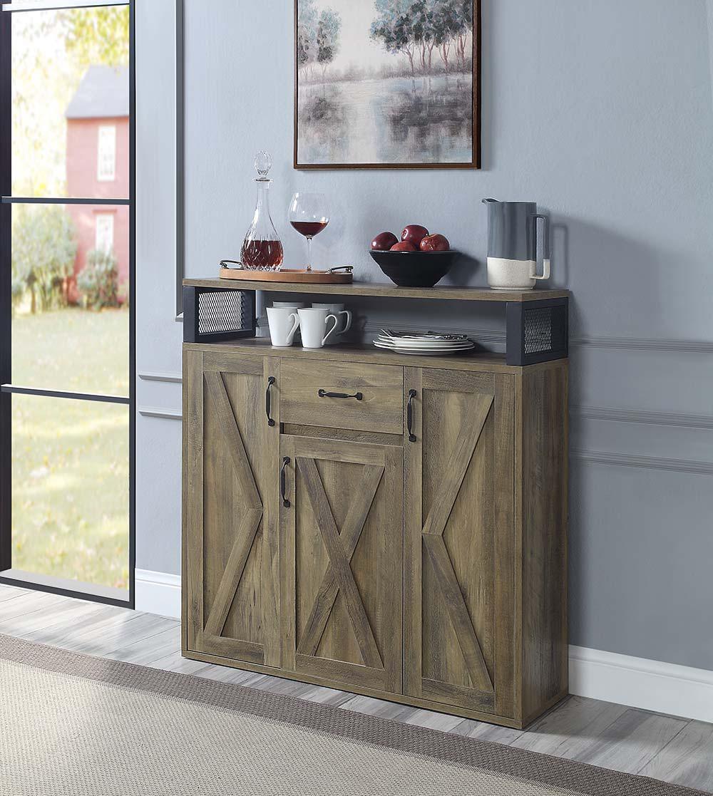 ACME - Abiram - Server - Rustic Oak Finish - 5th Avenue Furniture