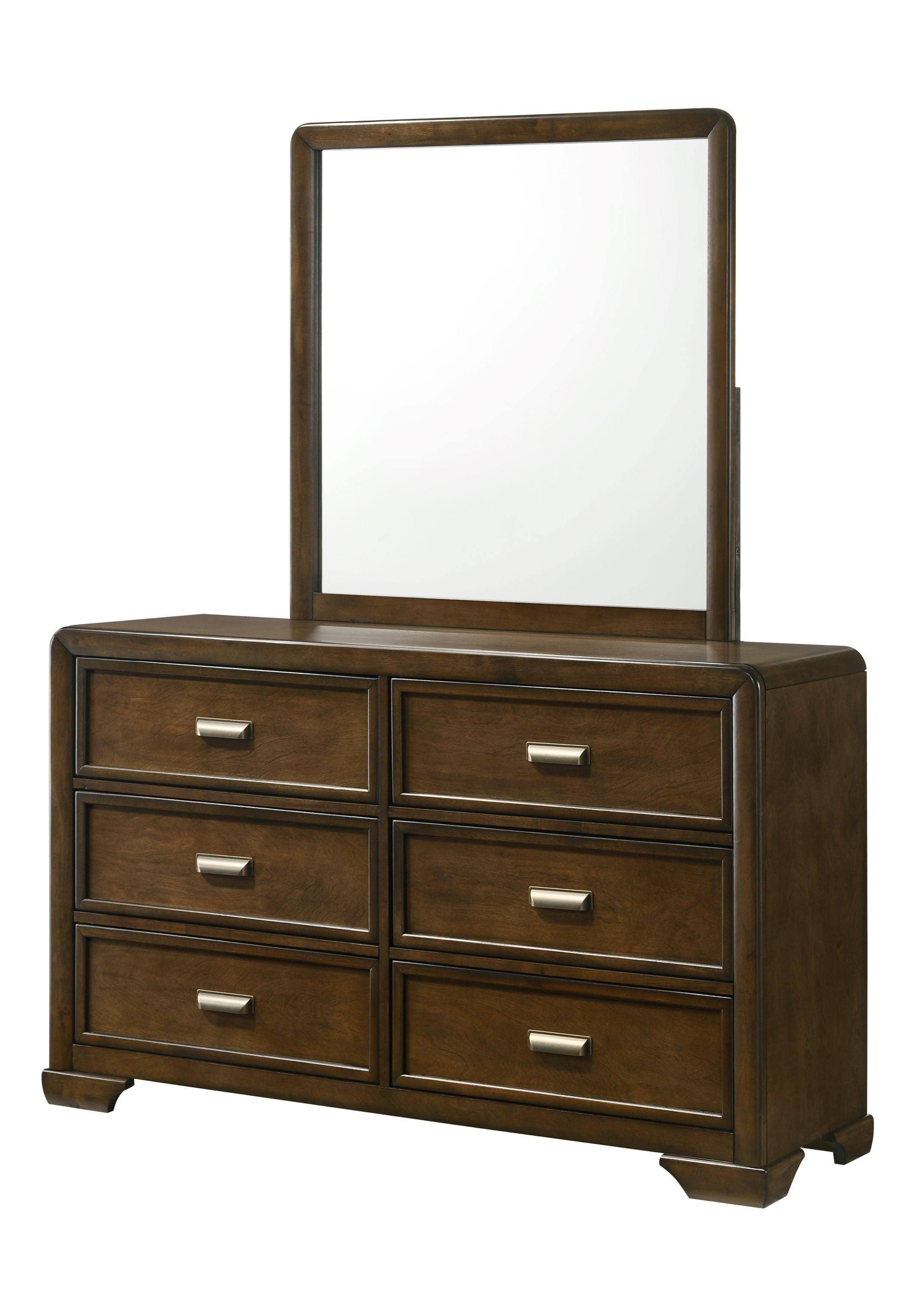 Crown Mark - Coffield - Dresser & Mirror - Brown - 5th Avenue Furniture