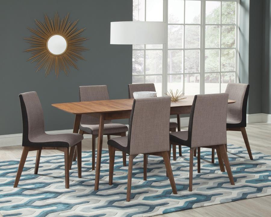 CoasterEveryday - Redbridge - Butterfly Leaf Dining Table - Natural Walnut - 5th Avenue Furniture