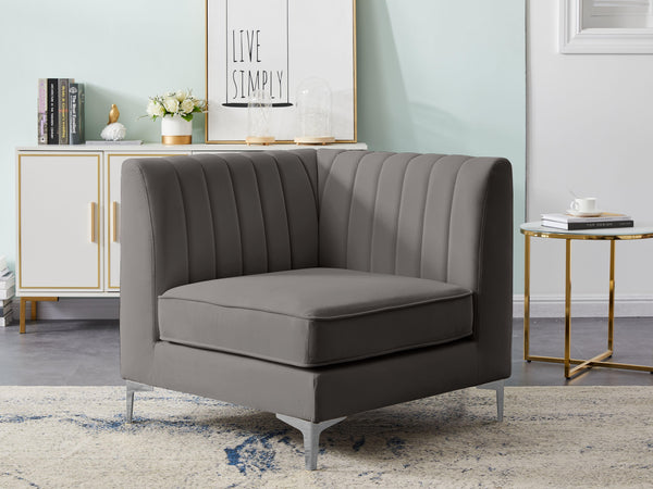 Meridian Furniture - Alina - Corner Chair - 5th Avenue Furniture