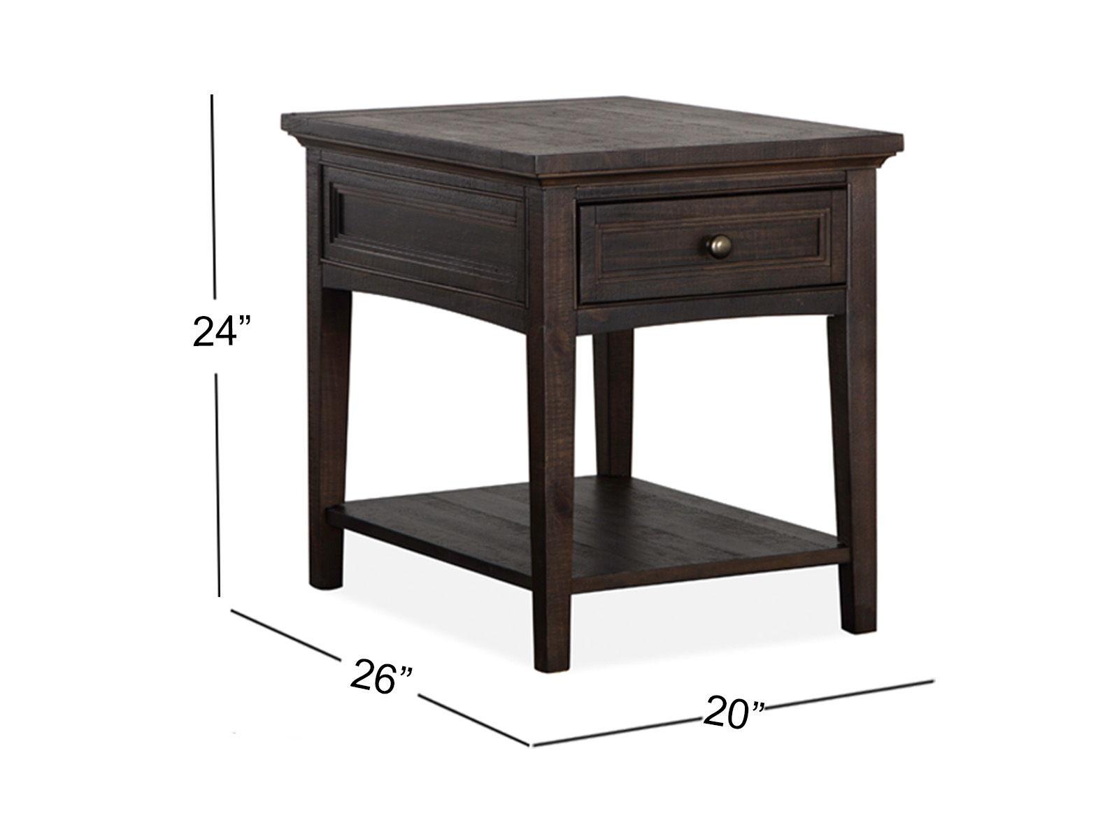 Magnussen Furniture - Westley Falls - Rectangular End Table - Graphite - 5th Avenue Furniture