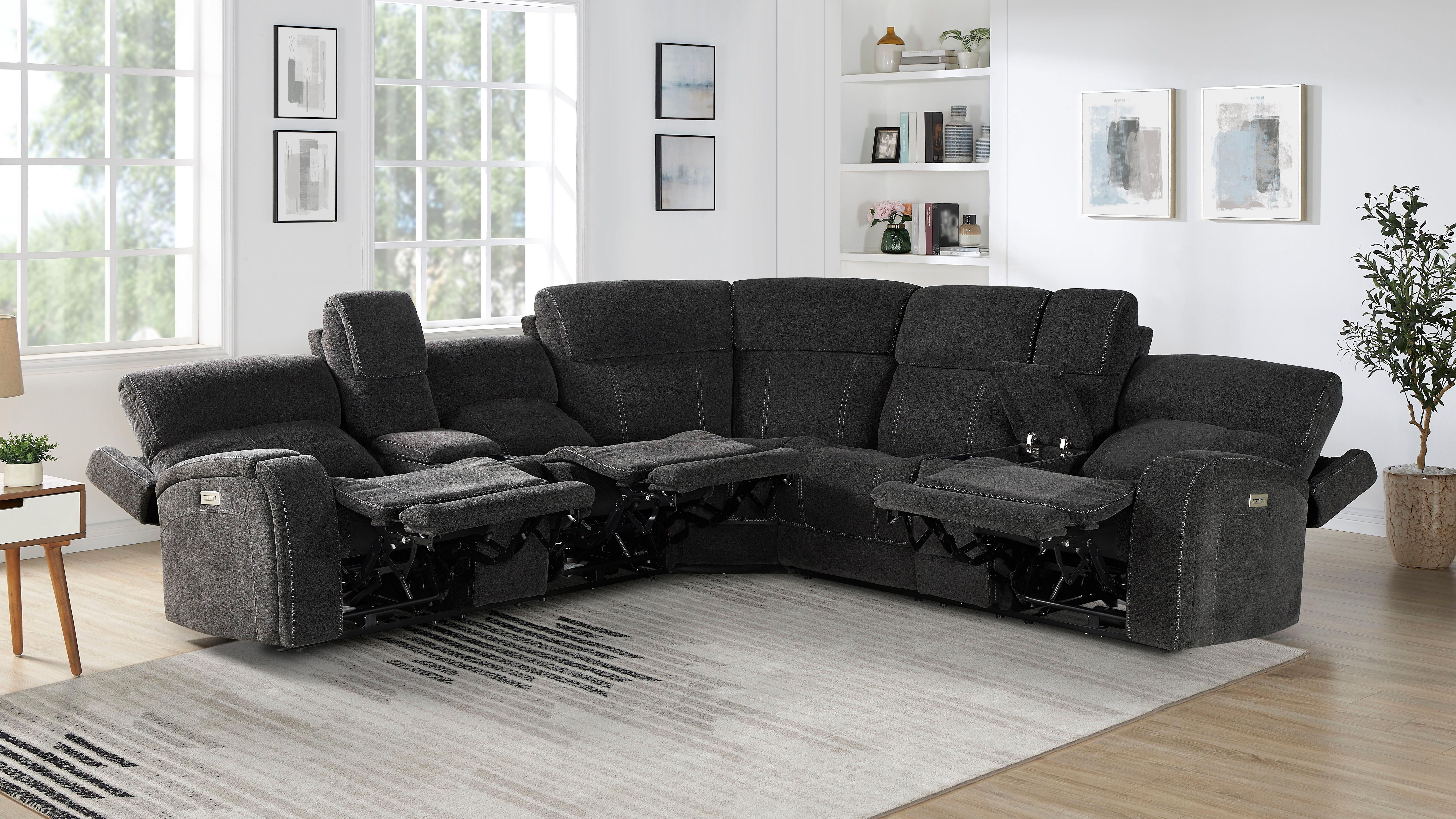 Steve Silver Furniture - Seattle - 3 Piece Sectional - Gray - 5th Avenue Furniture