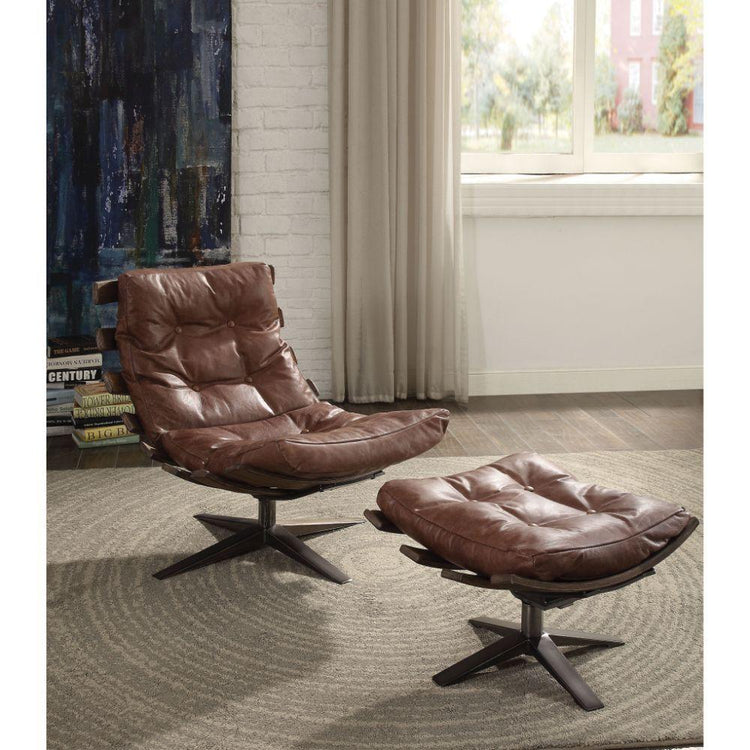 ACME - Gandy - 2Pc Pk Chair & Ottoman - 5th Avenue Furniture