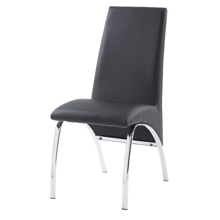 ACME - Noland - Side Chair (Set of 2) - Gray PU & Chrome - 5th Avenue Furniture