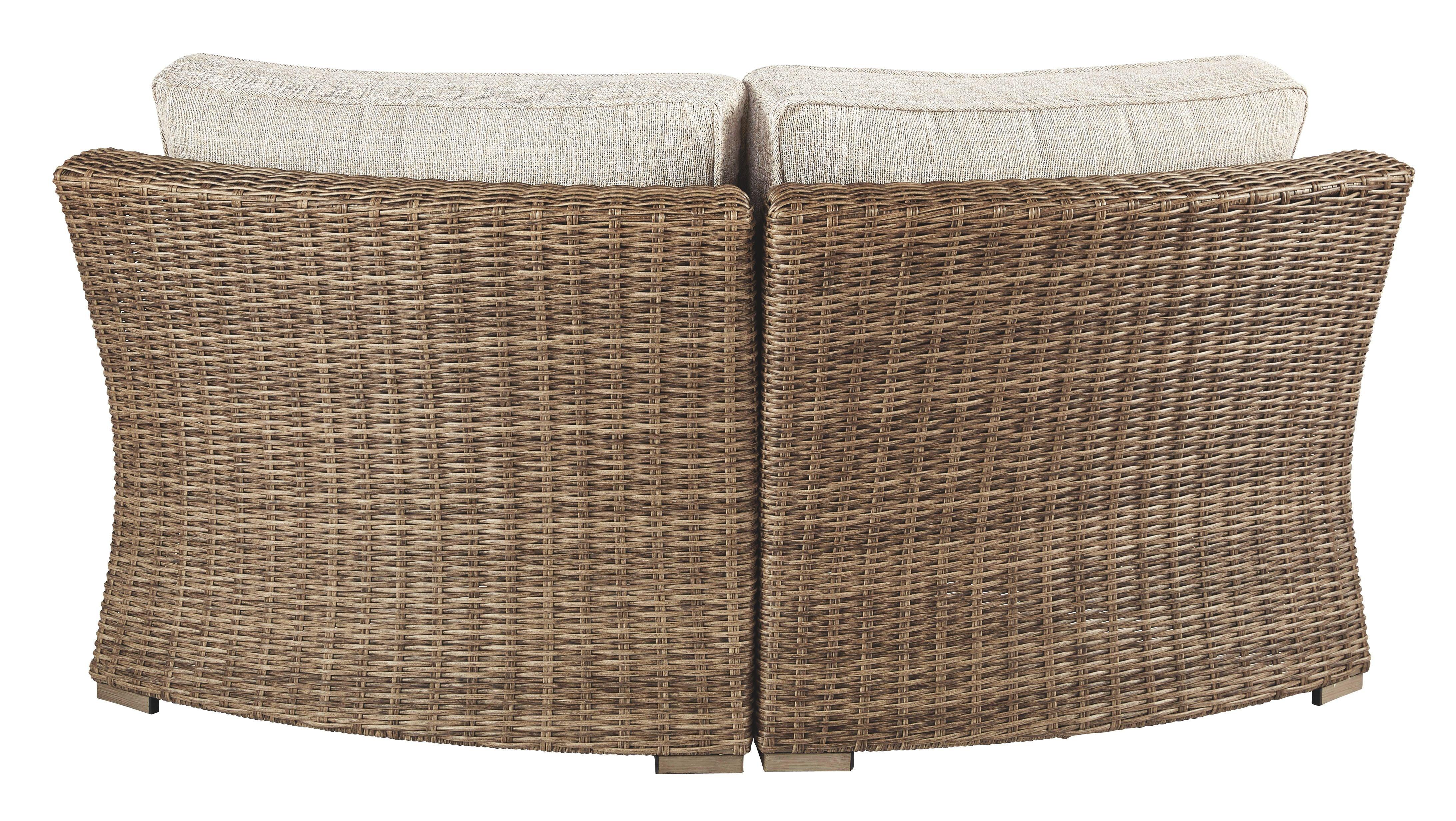 Ashley Furniture - Beachcroft - Beige - Curved Corner Chair W/Cushion - 5th Avenue Furniture