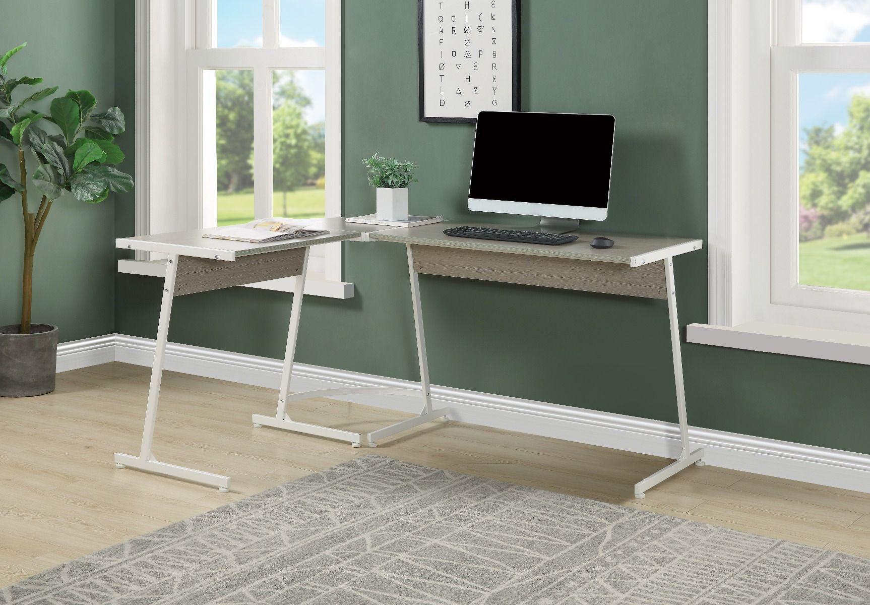 ACME - Dazenus - Desk - Gray & White Finish - 5th Avenue Furniture