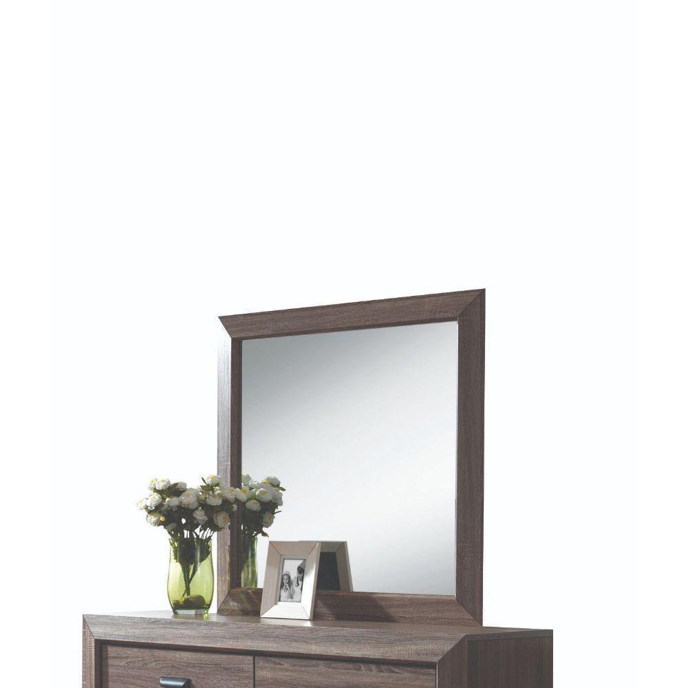 ACME - Lyndon - Mirror - Weathered Gray Grain - 5th Avenue Furniture