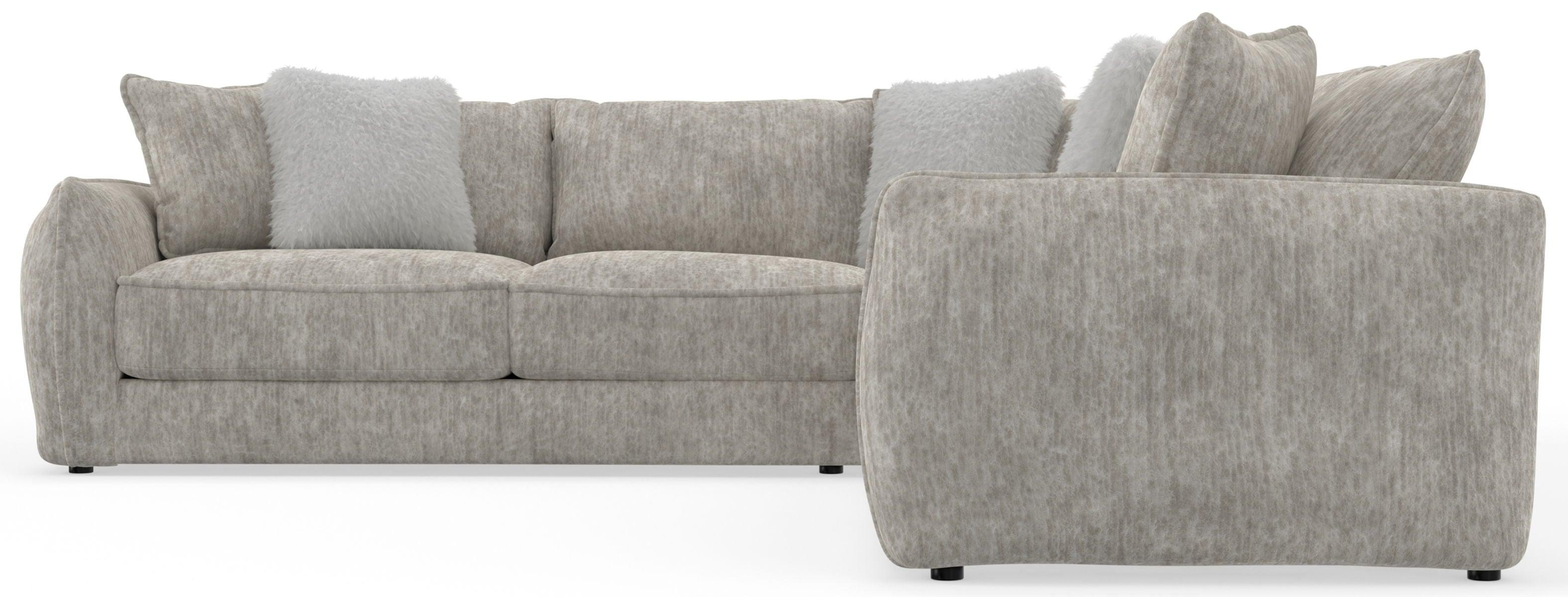 Jackson - Bucktown - 3 Piece Sectional With Extra Thick Cuddler Seat Cushions - Parchment - 5th Avenue Furniture