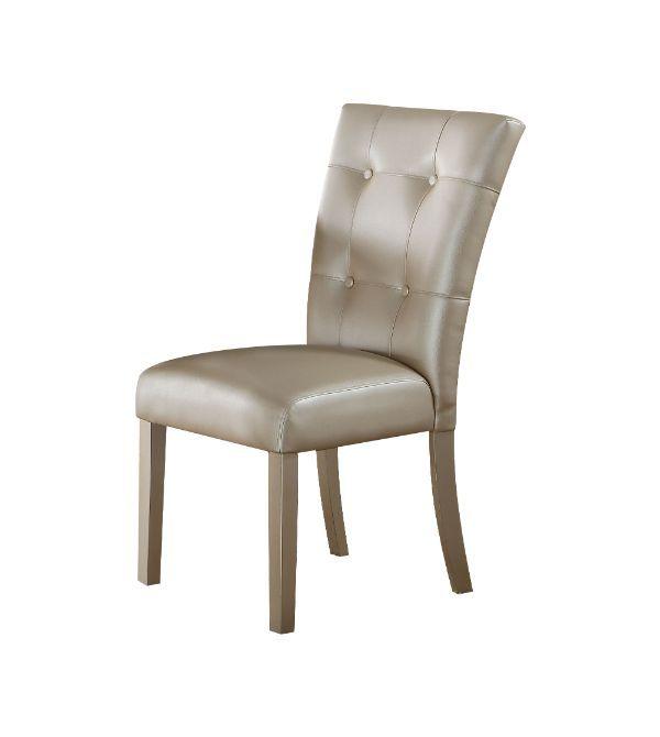 ACME - Voeville II - Side Chair (Set of 2) - Platinum - PU & Platinum - 5th Avenue Furniture