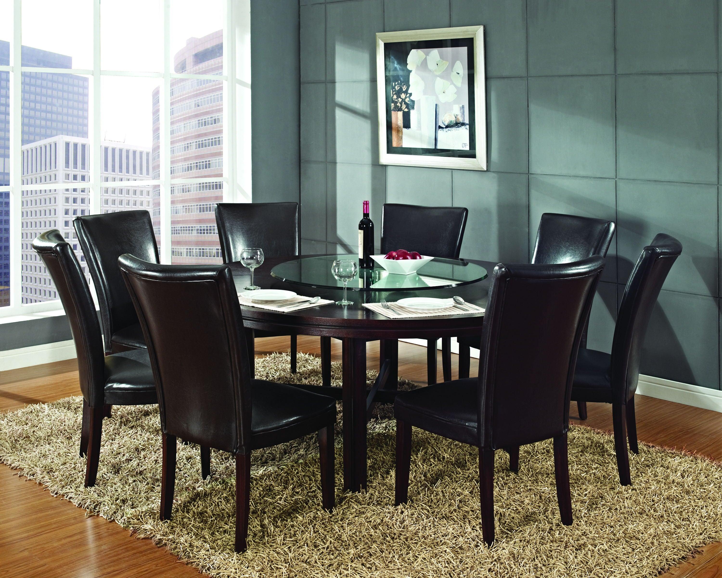 Steve Silver Furniture - Hartford - Round Dining Table - Dark Brown - 5th Avenue Furniture