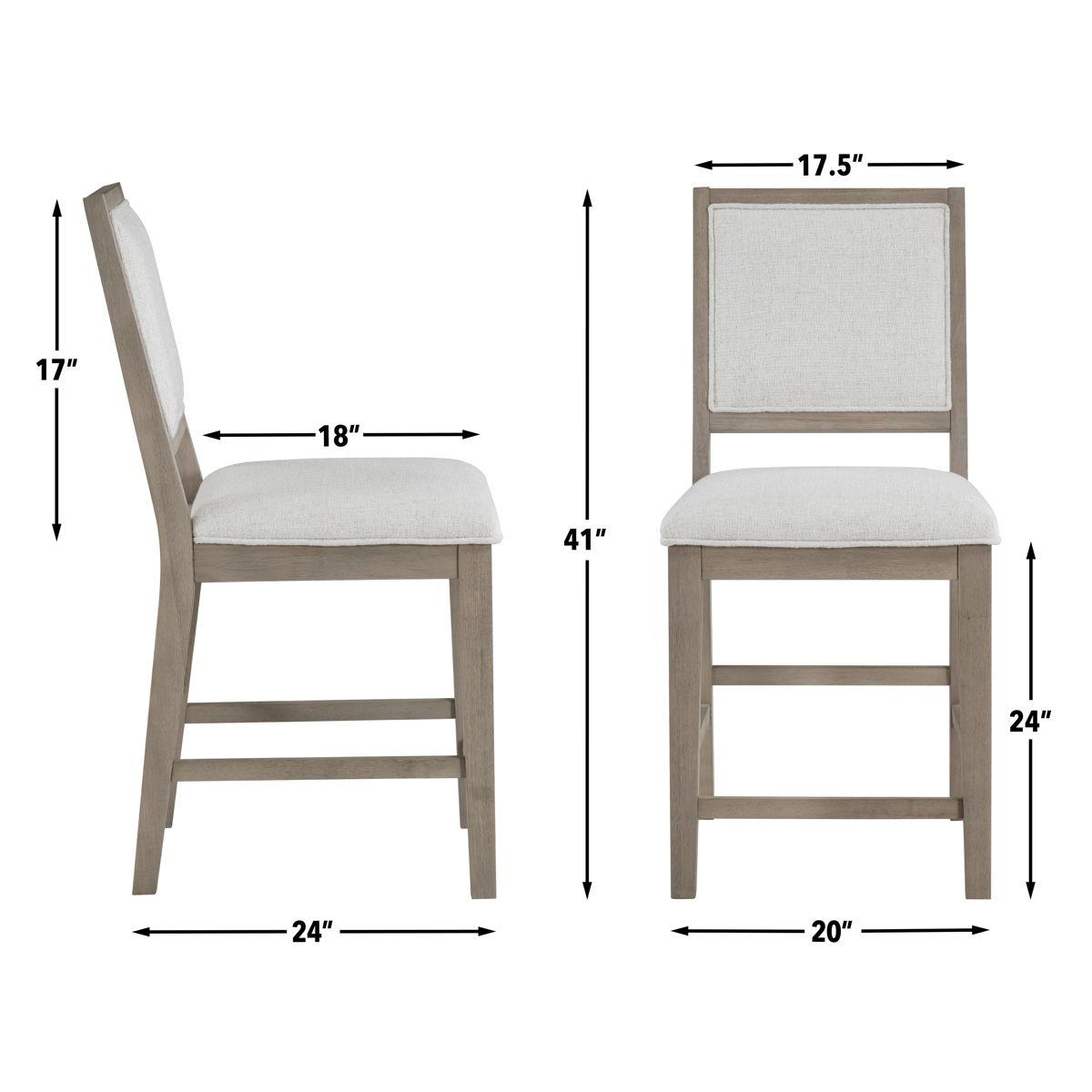 Steve Silver Furniture - Lily - Counter Chair (Set of 2) - Gray - 5th Avenue Furniture