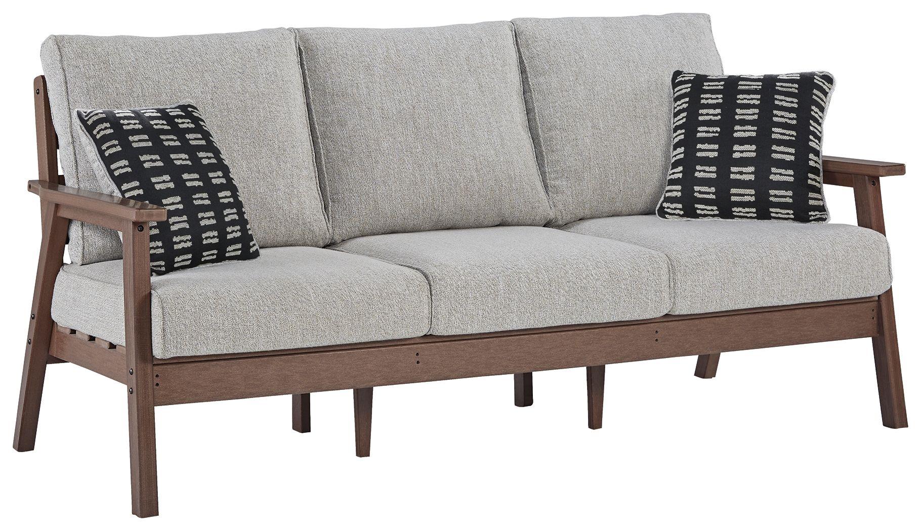 Signature Design by Ashley® - Emmeline - Brown / Beige - Sofa With Cushion - 5th Avenue Furniture
