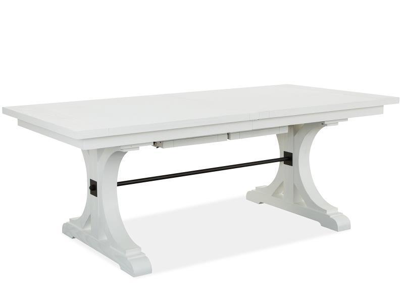 Magnussen Furniture - Harper Springs - Trestle Dining Table - Silo White - 5th Avenue Furniture