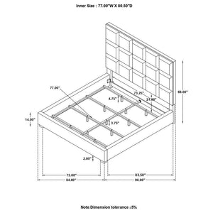 CoasterEssence - Panes - Tufted Upholstered Panel Bed - 5th Avenue Furniture