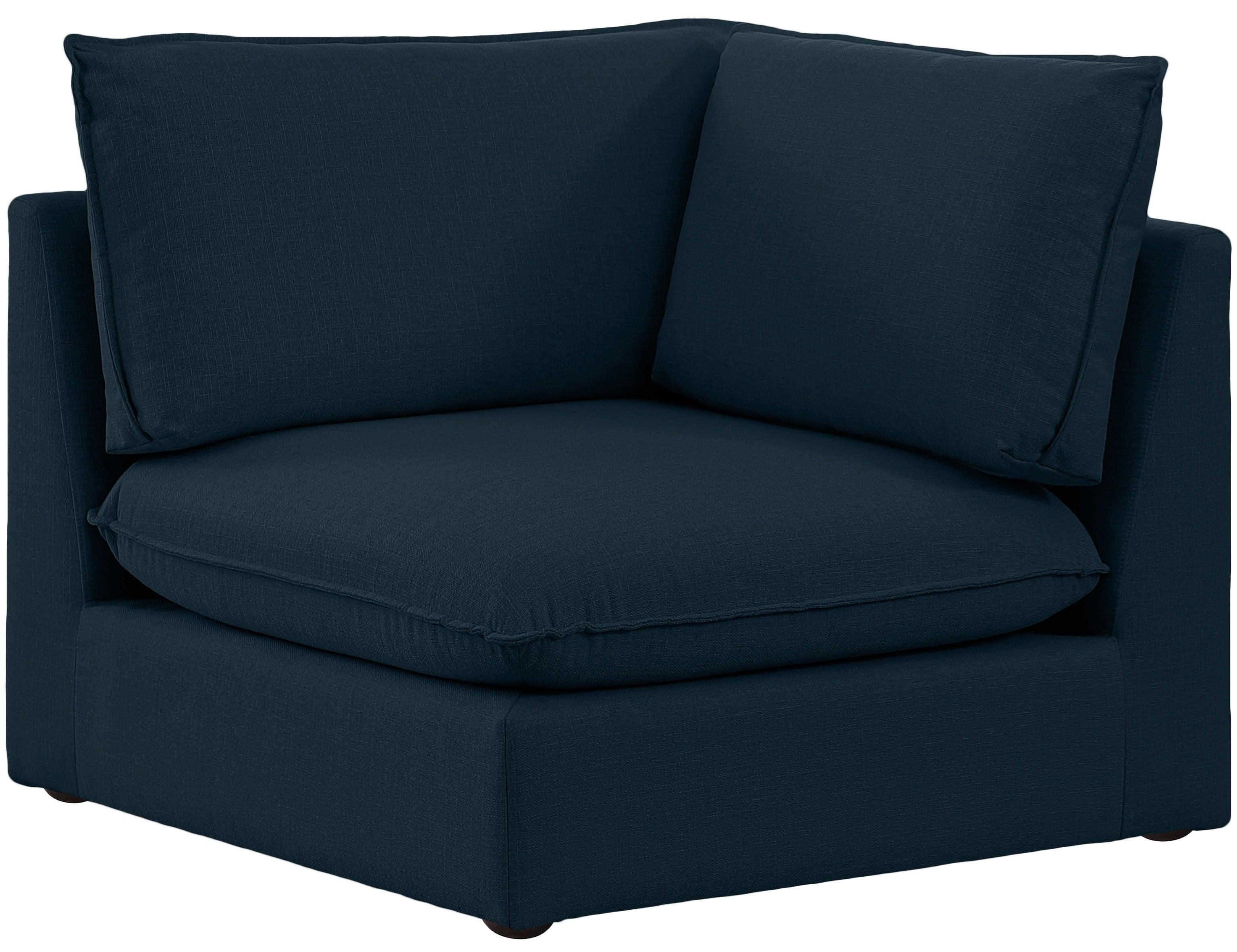Meridian Furniture - Mackenzie - Corner Chair - Navy - 5th Avenue Furniture