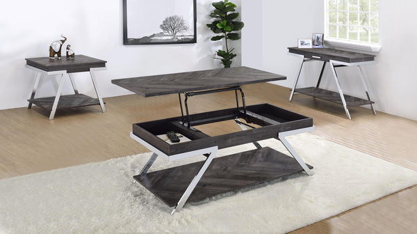 Steve Silver Furniture - Roma - 3 Piece Occasional Table Set - Gray - 5th Avenue Furniture