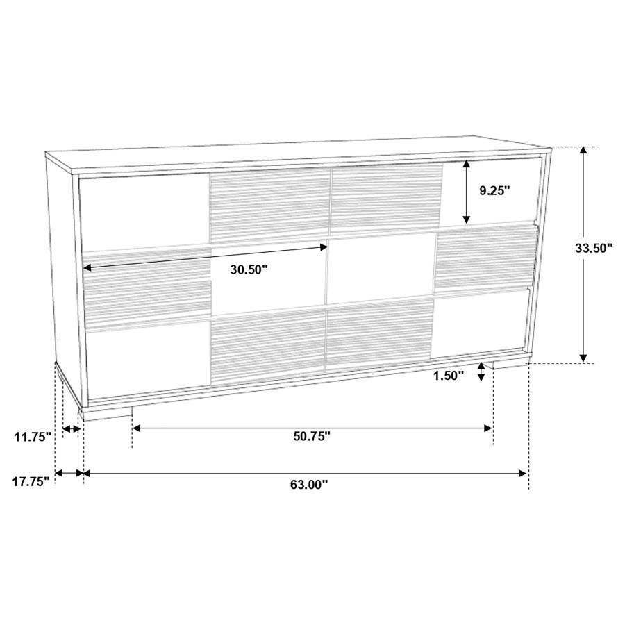 CoasterEveryday - Blacktoft - 6-Drawer Dresser - Black - 5th Avenue Furniture