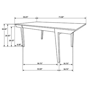 Coaster Fine Furniture - Nogales - Dining Table - Natural Acacia / White - 5th Avenue Furniture