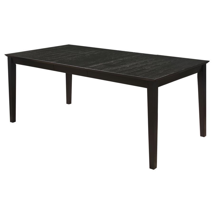 CoasterEveryday - Louise - Rectangular Dining Table With Extension Leaf - Black - 5th Avenue Furniture