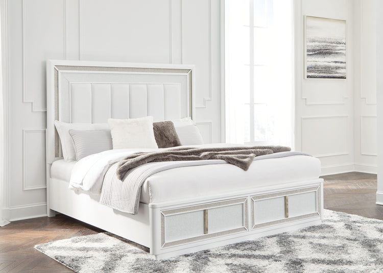 Signature Design by Ashley® - Chalanna - Upholstered Storage Bed - 5th Avenue Furniture