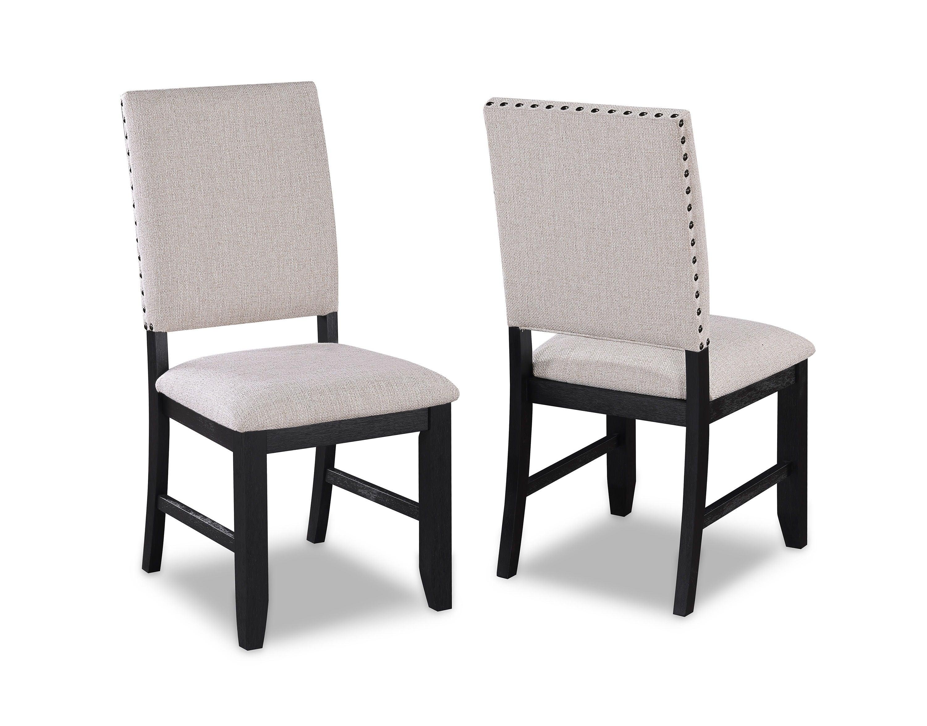 Crown Mark - Regent - Side Chair (Set of 2) - Charcoal Black - 5th Avenue Furniture