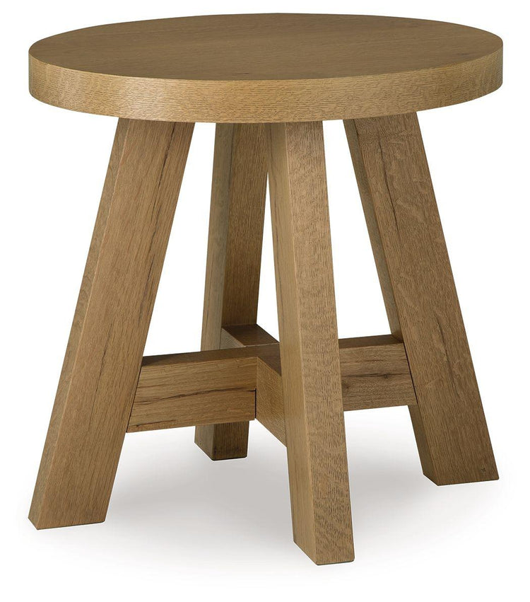 Signature Design by Ashley® - Brinstead - Light Brown - Oval End Table - 5th Avenue Furniture