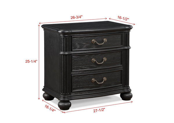 Crown Mark - Kingsbury - Nightstand - Black - 5th Avenue Furniture