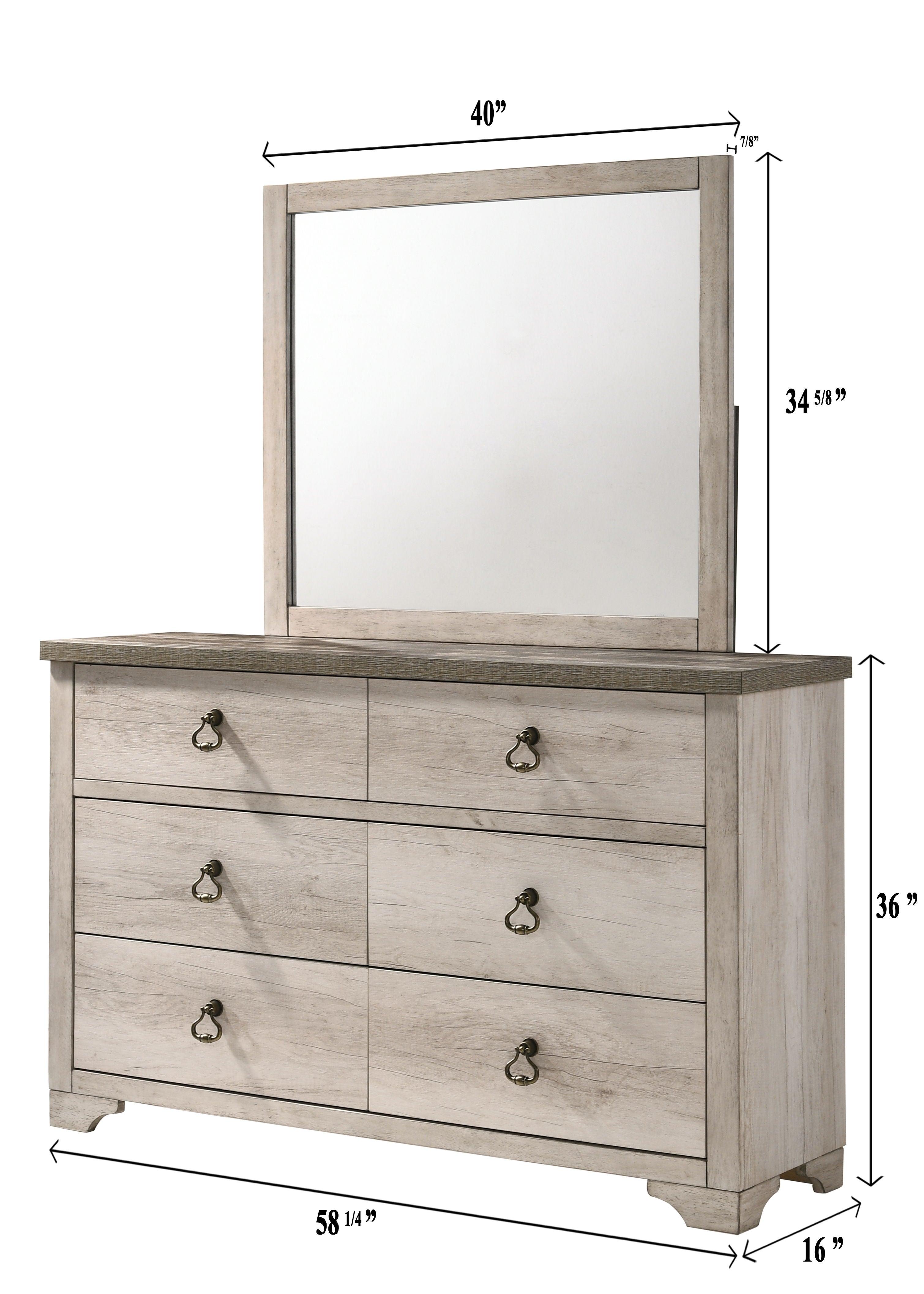 Crown Mark - Patterson - Dresser, Mirror - 5th Avenue Furniture