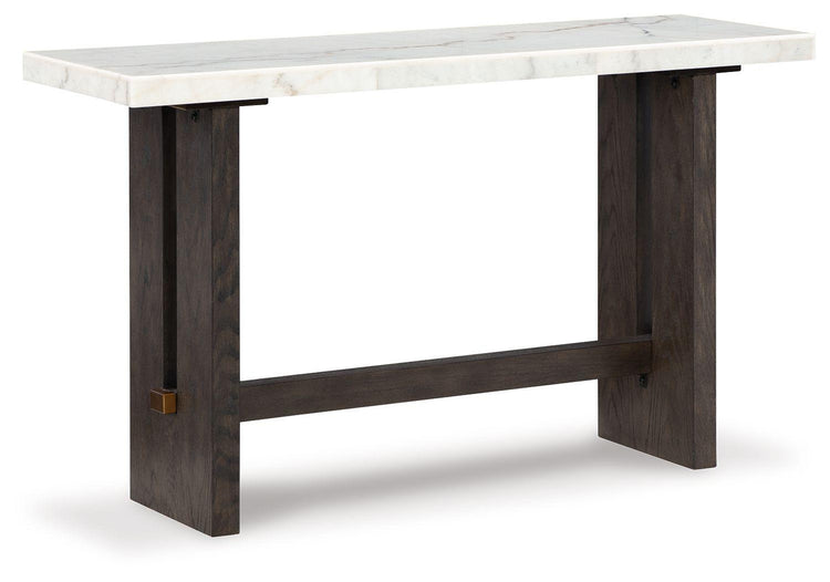 Signature Design by Ashley® - Burkhaus - White/dark Brown - Sofa Table - 5th Avenue Furniture