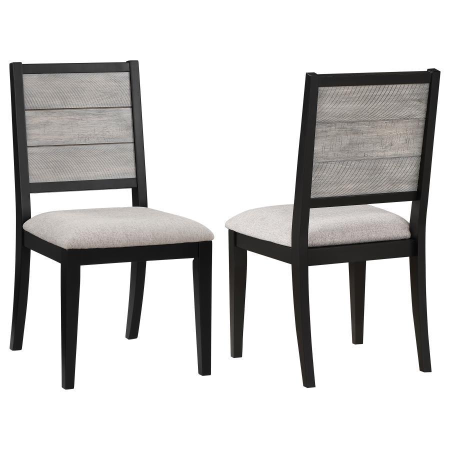 Coaster Fine Furniture - Elodie - Upholstered Padded Seat Dining Side Chair (Set of 2) - Dove Gray And Black - 5th Avenue Furniture