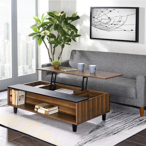 ACME - Avala - Coffee Table - Walnut & Black - 5th Avenue Furniture