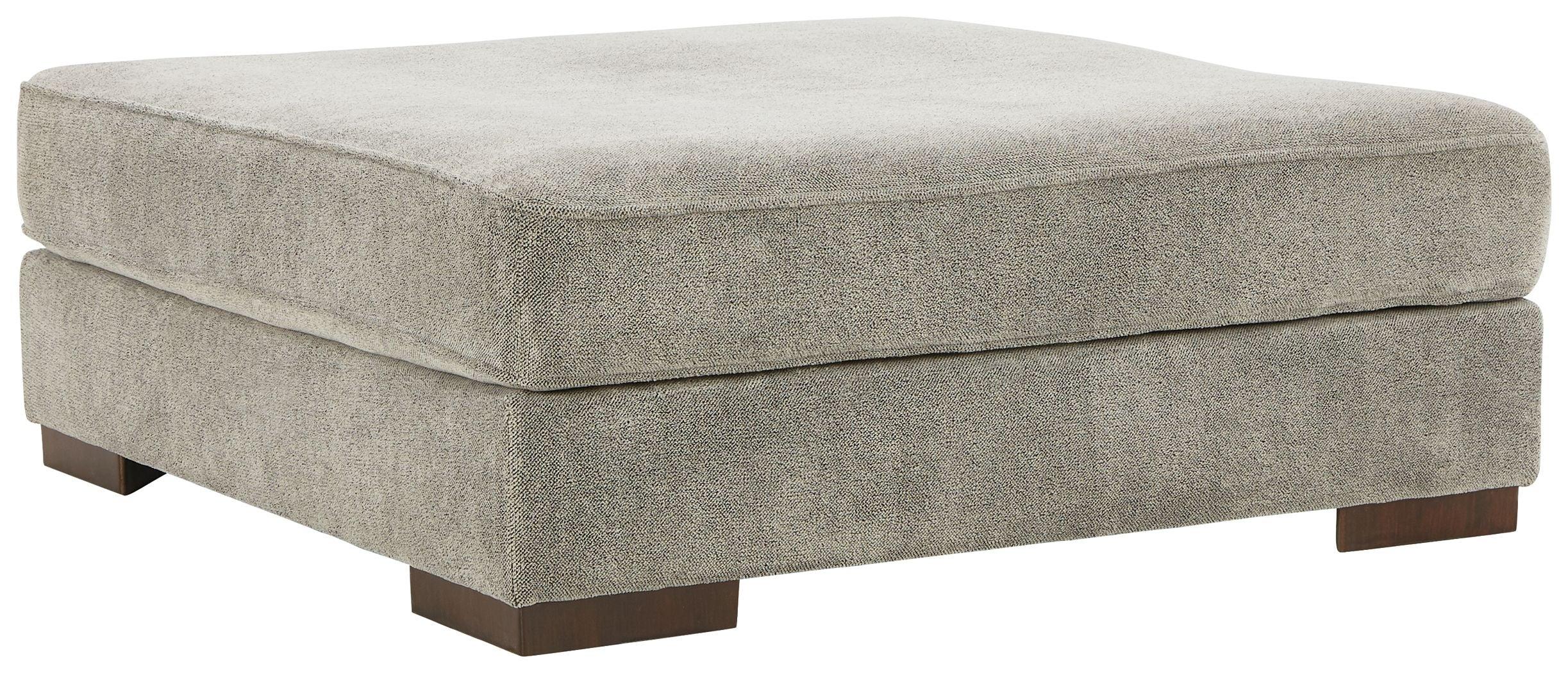 Signature Design by Ashley® - Bayless - Smoke - Oversized Accent Ottoman - 5th Avenue Furniture