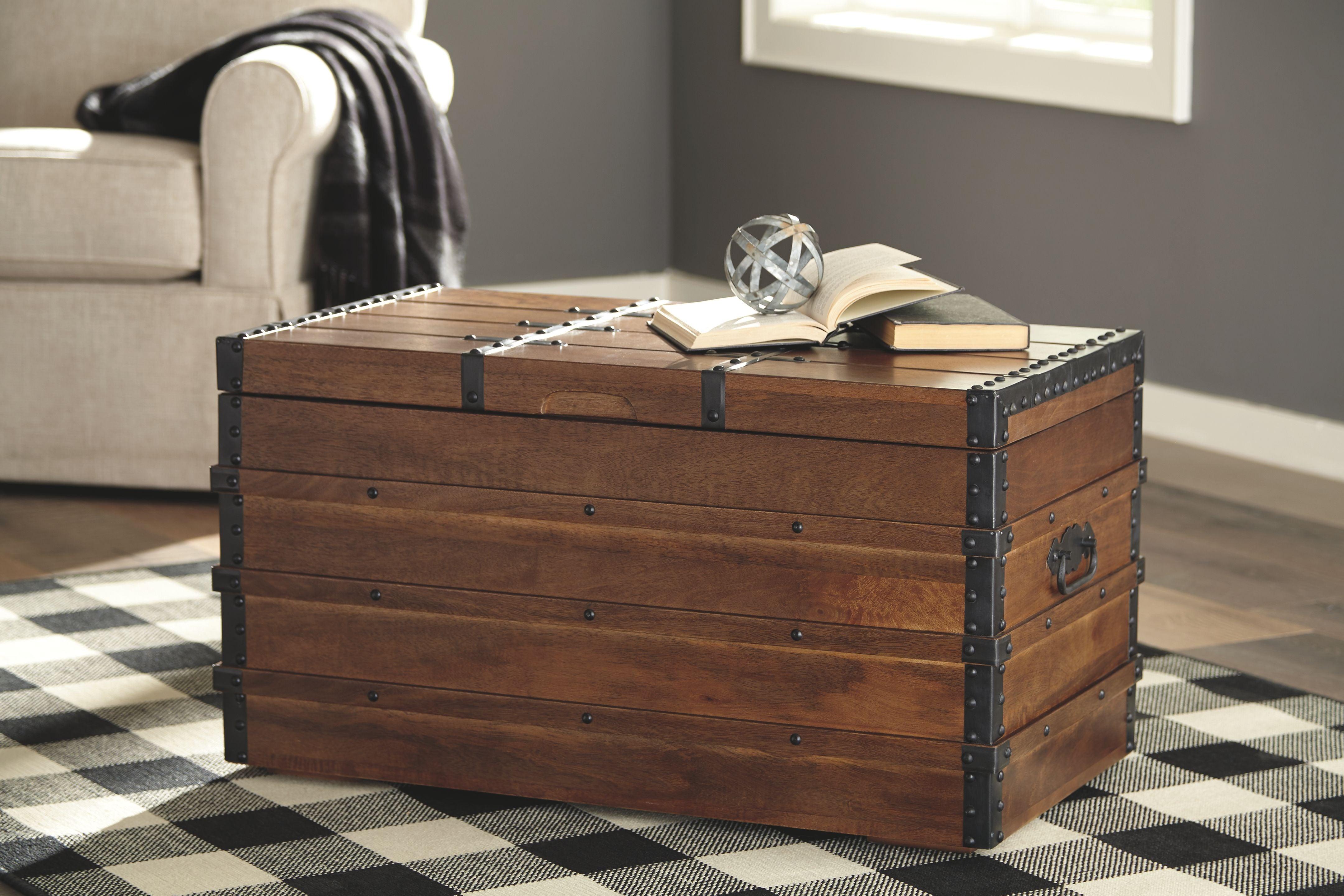 Ashley Furniture - Kettleby - Brown - Storage Trunk - 5th Avenue Furniture