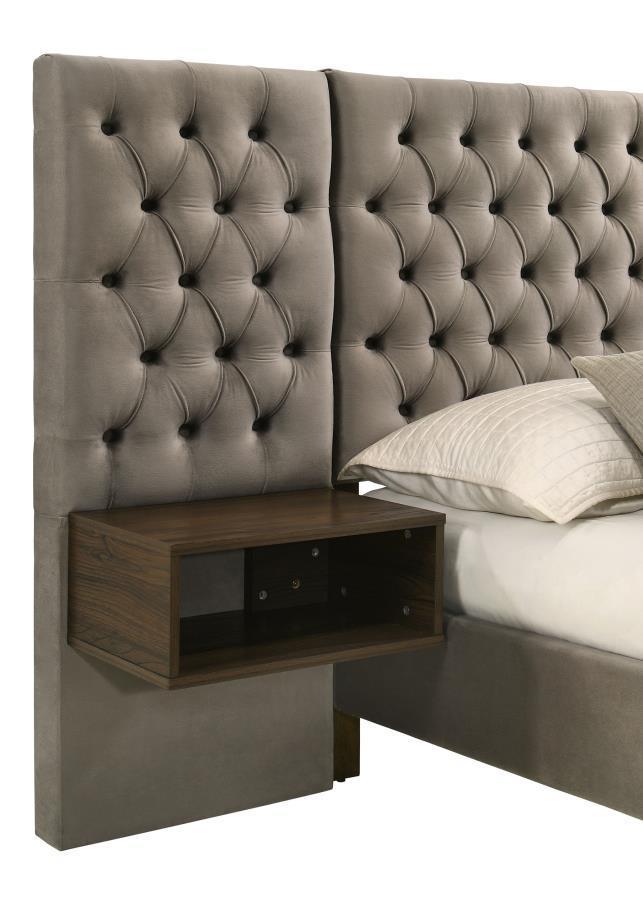 Coaster Fine Furniture - Marley - Upholstered Platform Bed With Headboard Panels - 5th Avenue Furniture