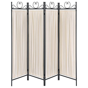 CoasterEveryday - Dove - 4-Panel Folding Screen - Beige And Black - 5th Avenue Furniture