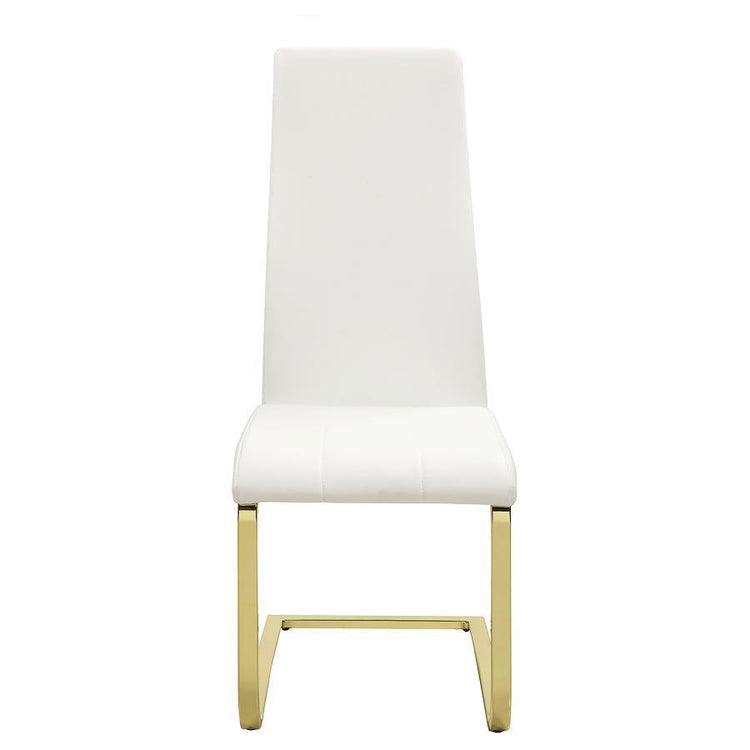 CoasterEssence - Montclair - Side Chairs (Set of 4) - White And Rustic Brass - 5th Avenue Furniture