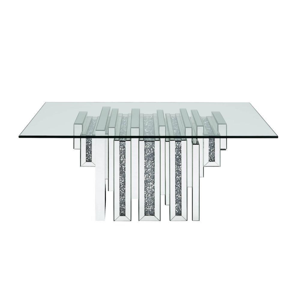 ACME - Noralie - Coffee Table - Mirrored - 18" - 5th Avenue Furniture