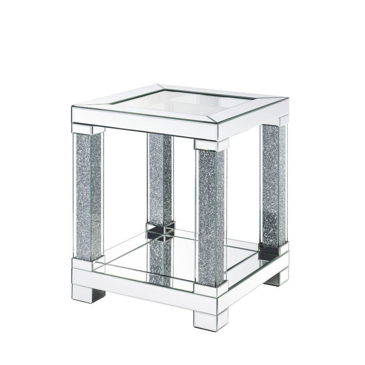 ACME - Noralie - End Table - Mirrored - 24" - 5th Avenue Furniture