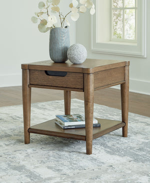 Roanhowe - Brown - Rectangular End Table - 5th Avenue Furniture